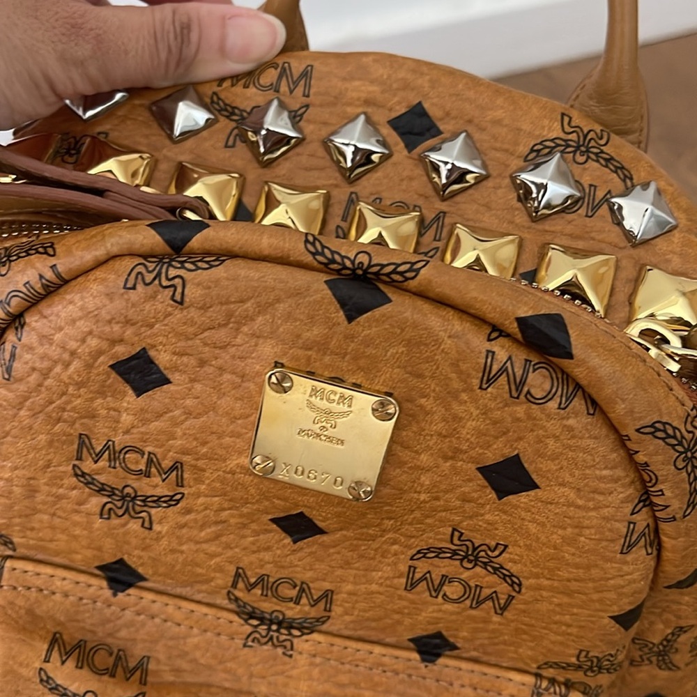 Mcm Logo Mini Backpack - image 5